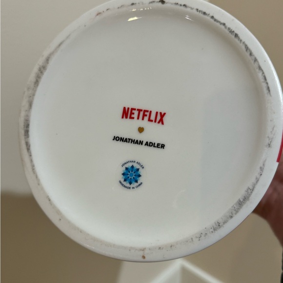 Jonathan Adler x Netflix Rare Retired Happiness Porcelain Striped Jar - Picture 5 of 6